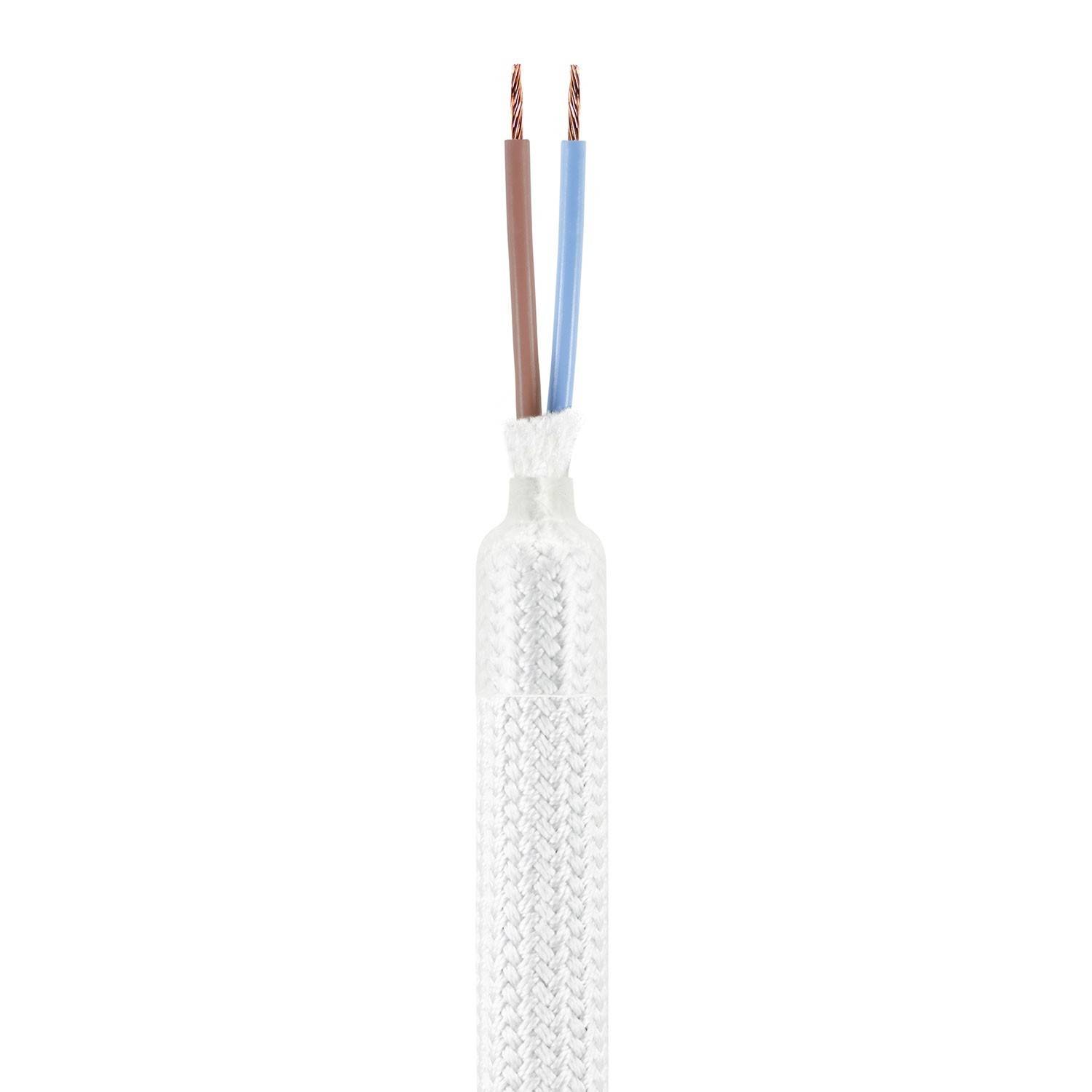 Creative Flex εύκαμπτος σωλήνας καλυμμένος με ύφασμα Λευκό RM01, kit με μεταλλικά τερματικά