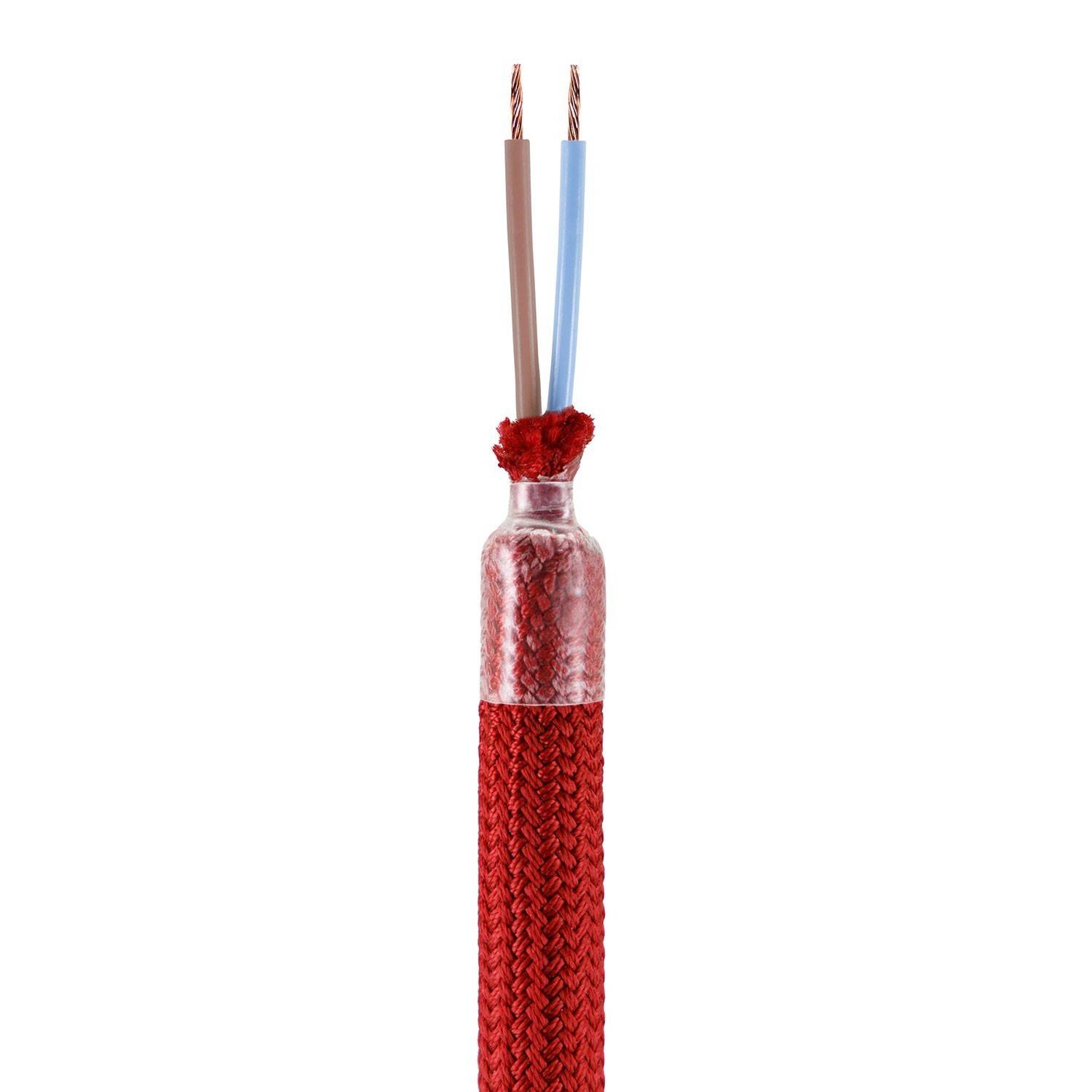Creative Flex εύκαμπτος σωλήνας καλυμμένος με ύφασμα Κόκκινο RM09, kit με μεταλλικά τερματικά