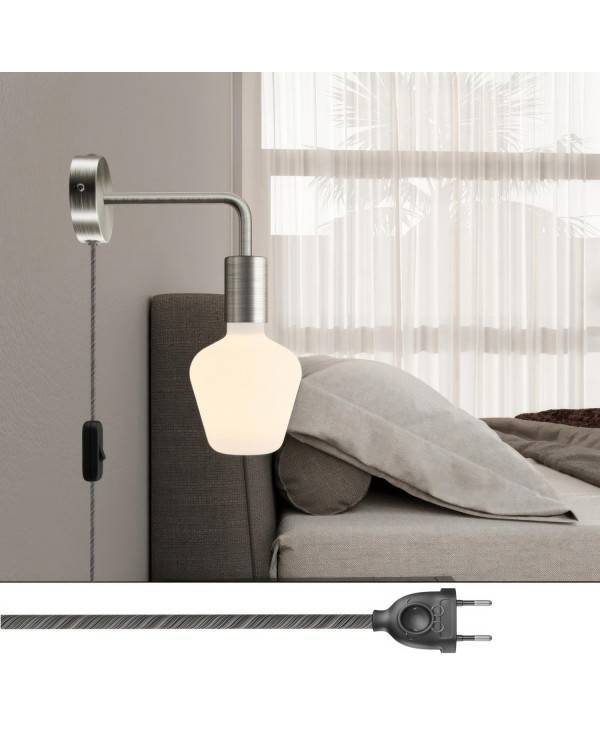 Spostaluce metal Lamp with curved extension