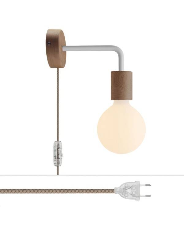 Spostaluce wooden Lamp with curved extension