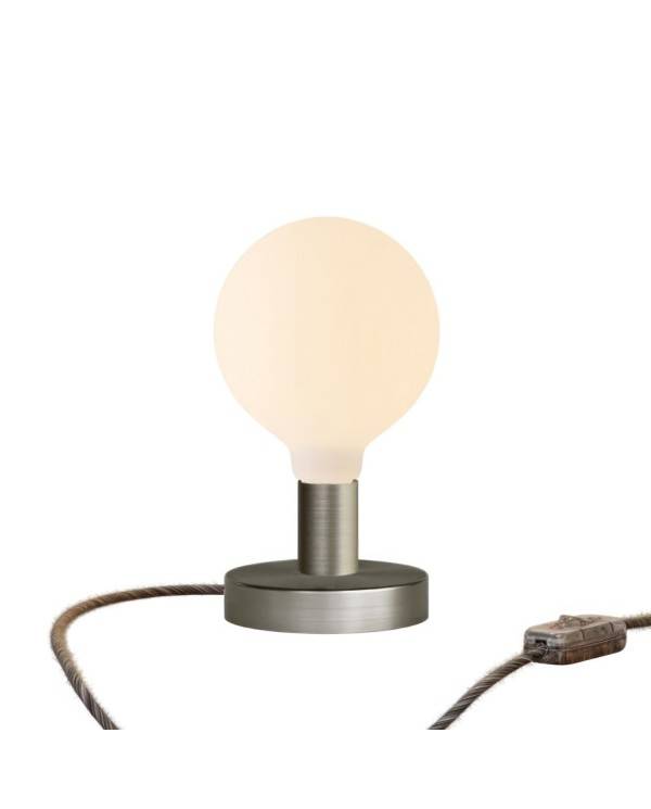 Posaluce Globe Metal Table Lamp  with two-pin plug