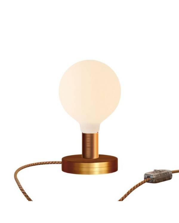 Posaluce Globe Metal Table Lamp  with two-pin plug