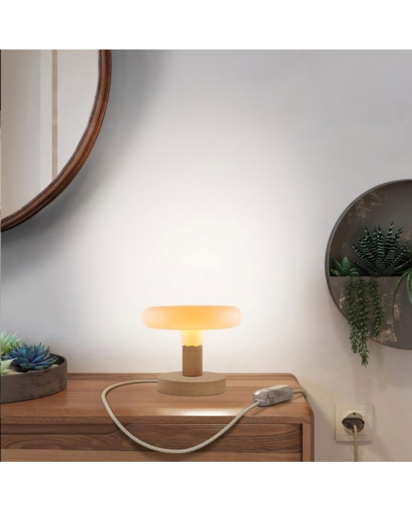 Posaluce Dash Wooden Table Lamp with two-pin plug