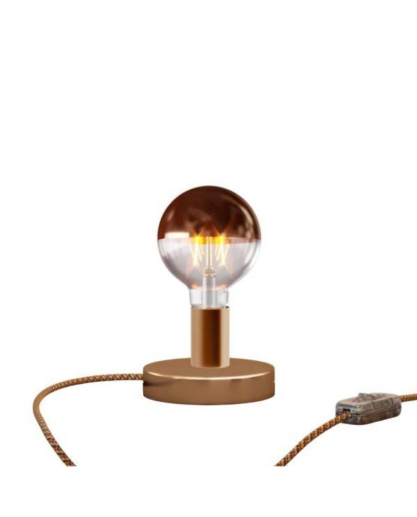 Posaluce Half Cup Metal Table Lamp with two-pin plug