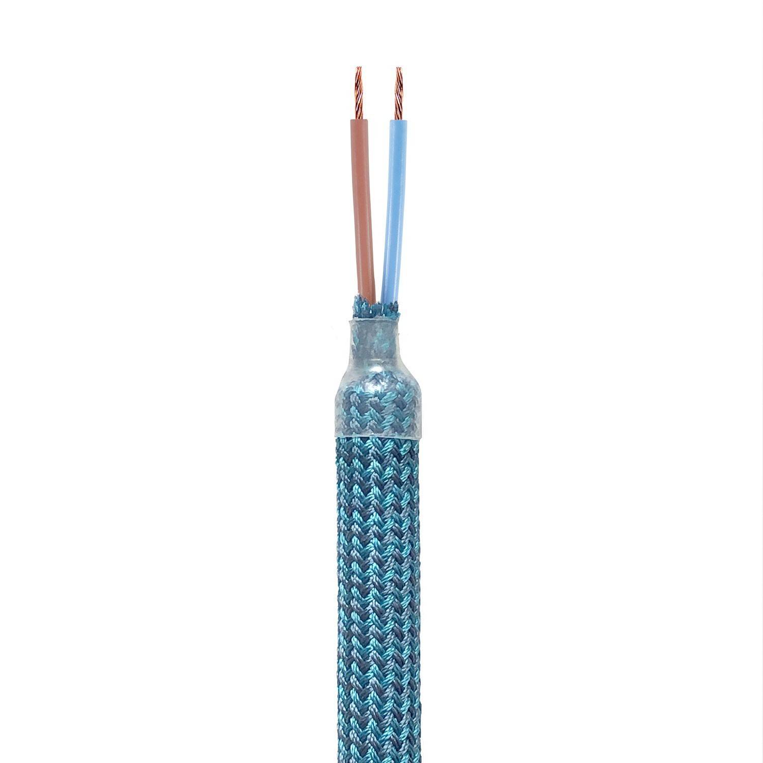 Creative Flex εύκαμπτος σωλήνας καλυμμένος με ύφασμα Μπλε Πετρόλ RM78, kit με μεταλλικά τερματικά