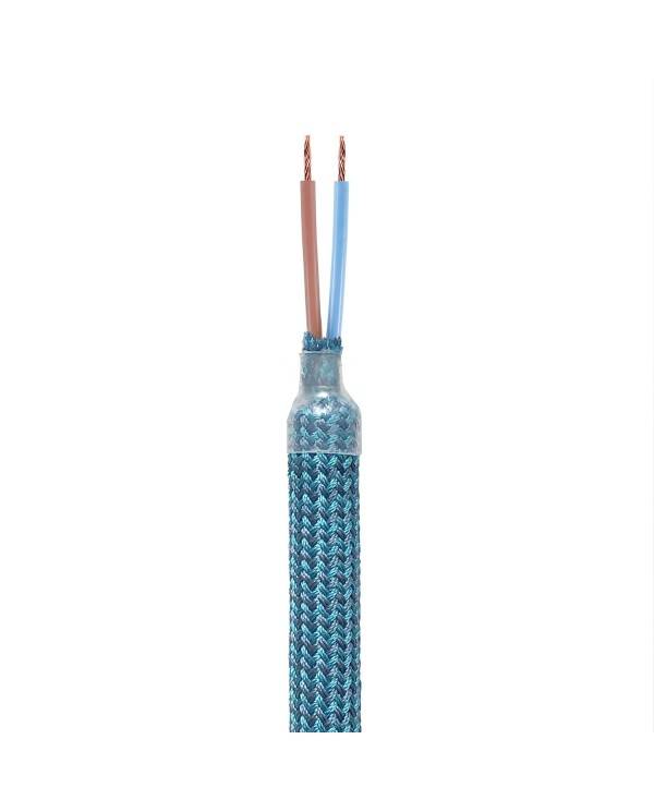Kit Creative Flex flexible tube in petrol blue RM78 textile lining with metal terminals