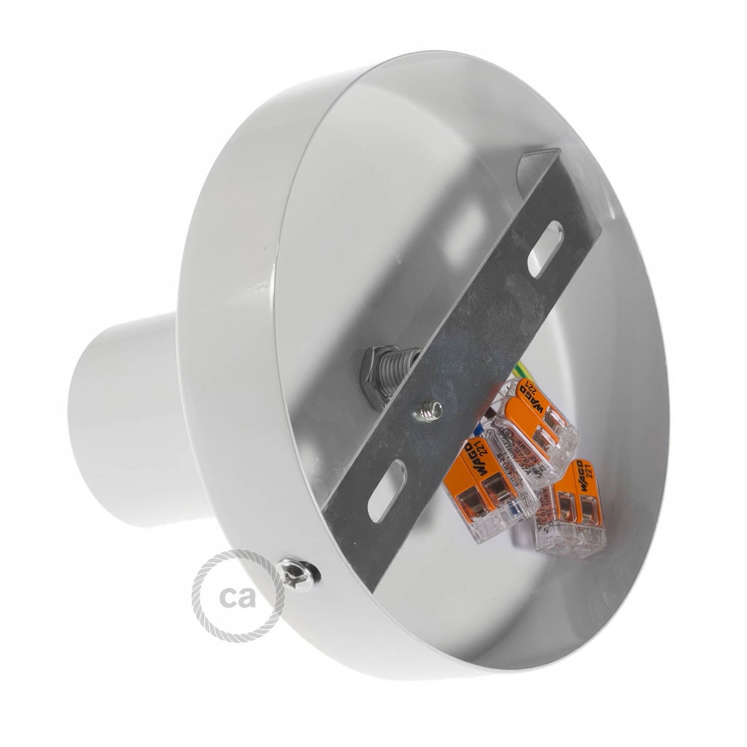 Fermaluce Metal,wall or ceiling flush light - Glossy white