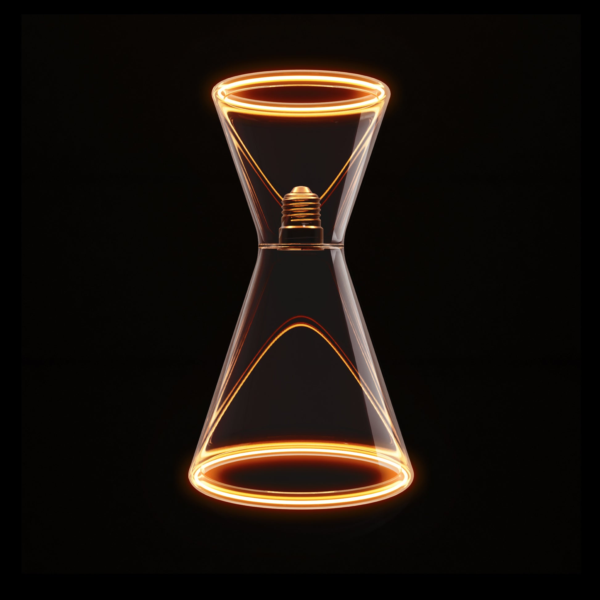 Lampadina LED Trasparente Ghost Line Doppio Cono 8W 780 Lm E27 2200K Dimmerabile - G08