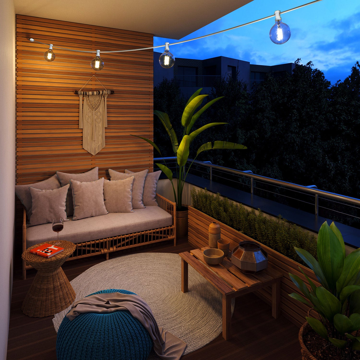 Ready-to-use 40ft String Light with 5 white Sockets, Hook and Plug - CM02