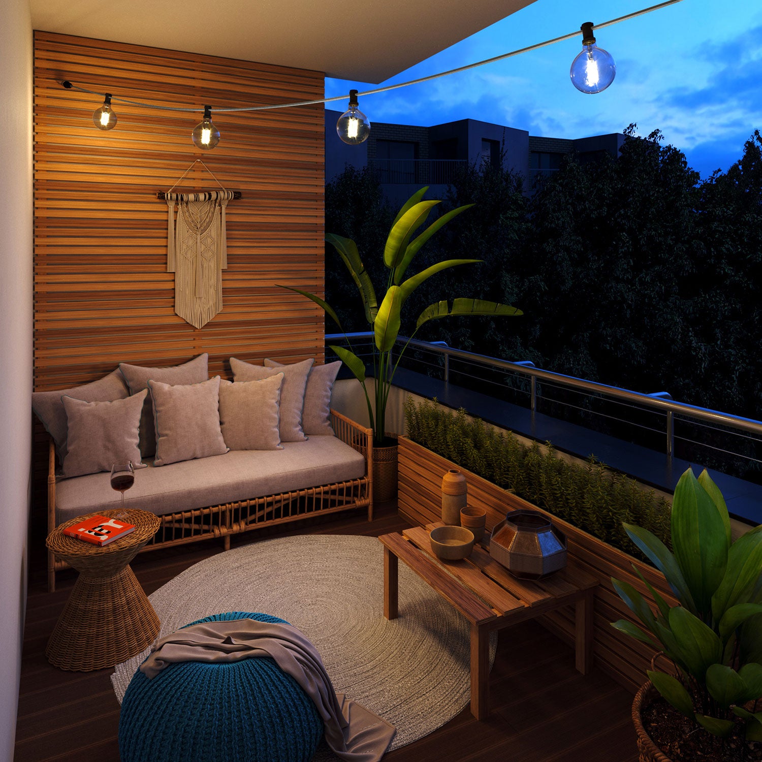 Ready-to-use 40ft String Light with 5 black Sockets, Hook and Plug - ECC37