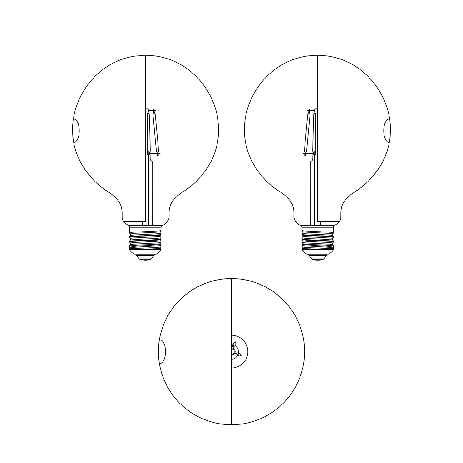 Lampadina LED Talia G125 4,8W 806Lm E27 2700K Dimmerabile - Panna