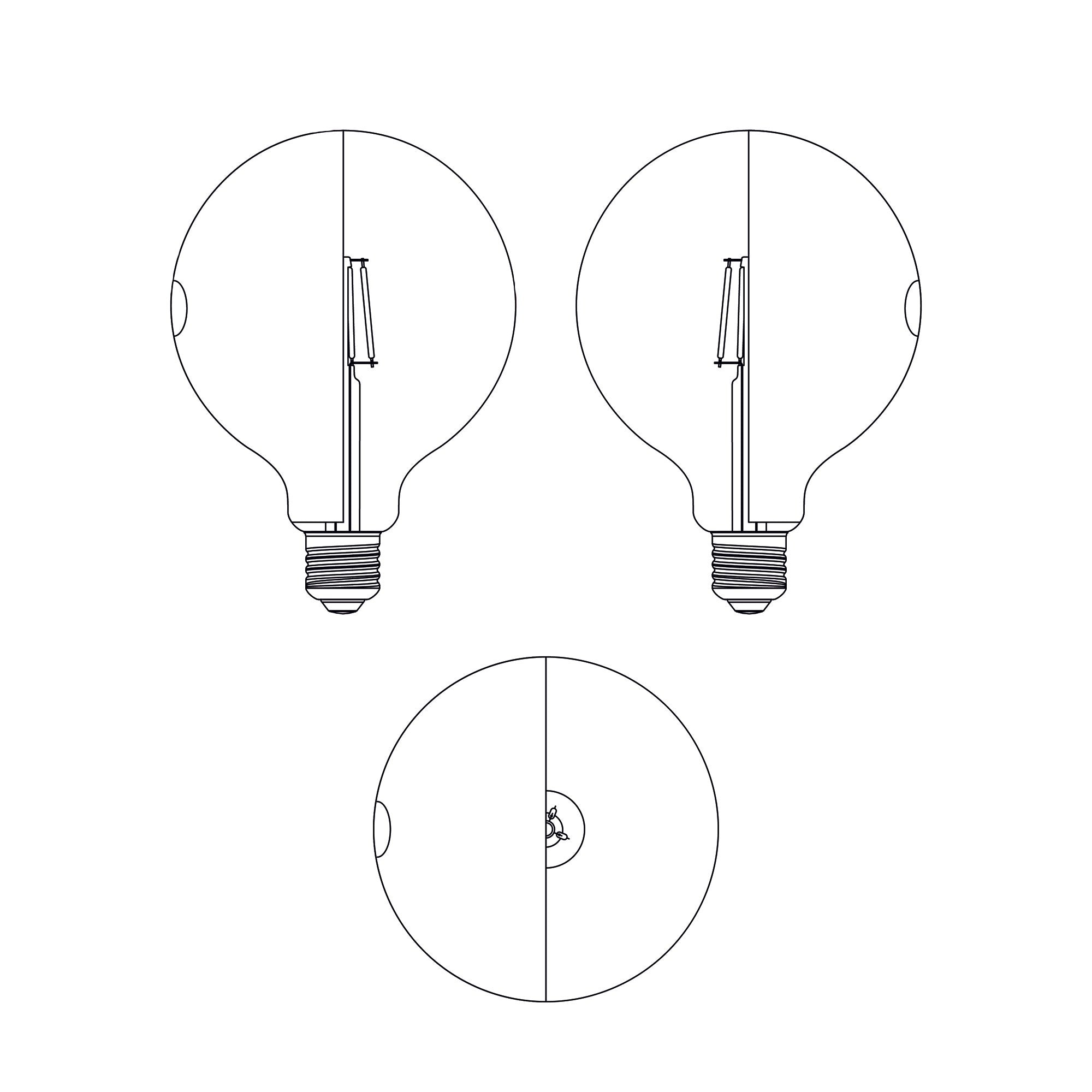 Lampadina LED Talia G125 4,8W 806Lm E27 2700K Dimmerabile - Panna