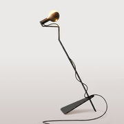 Lampada da terra inclinabile con lampadina LED G125 verniciata - Mario Talia - Nero