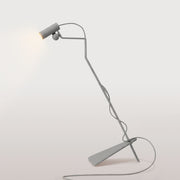 Lampada da terra inclinabile con faretto magnetico orientabile - Mario Tubo - Grigio
