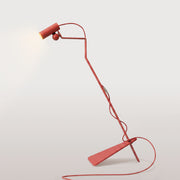Tilting floor lamp with adjustable magnetic Spotlight - Mario Tube - Red