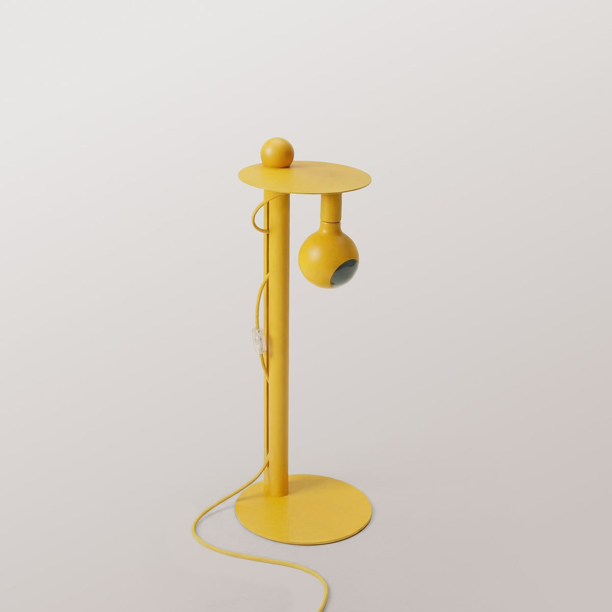 Rocco - Lampada da terra con spina UK e lampadina Camo - Giallo
