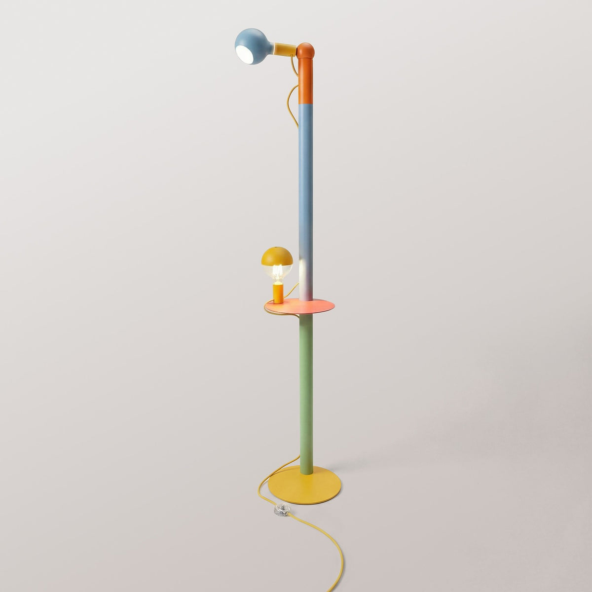 Rocco XXL - Lampada da terra multicolor con spina UK e lampadina Maria e Camo