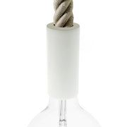 Kit portalampada E27 in legno per cordone 3XL - Bianco