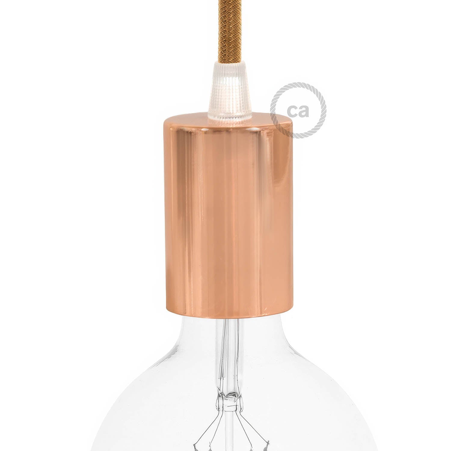 E27 cylindrical metal socket kit - Copper