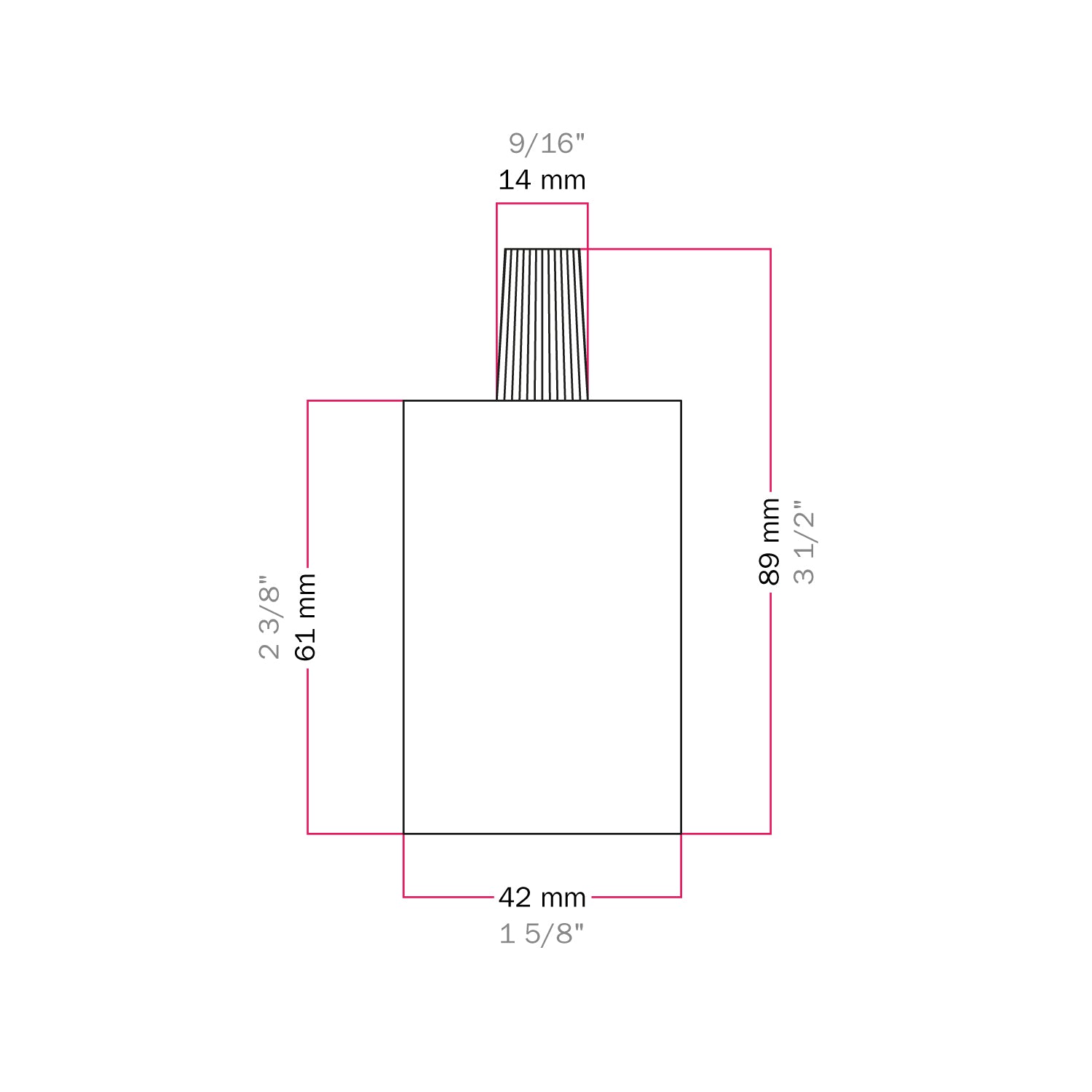 Kit portalampada E27 cilindrico in metallo - Ottone Conico