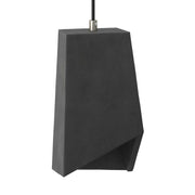 Prisma cement lampshade for suspension, with cable clamp and E26 socket - Dark cement