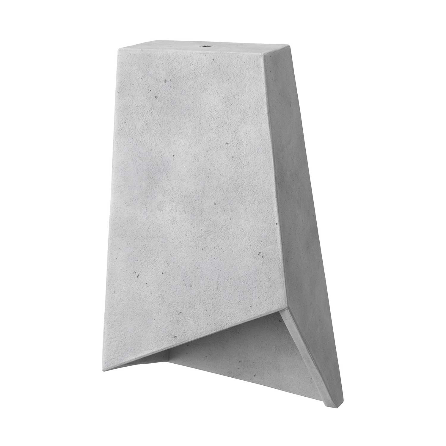 Prisma cement lampshade for suspension, with cable clamp and E26 socket - Light cement