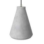 Funnel cement lampshade for suspension, with cable clamp and E26 socket - Light cement