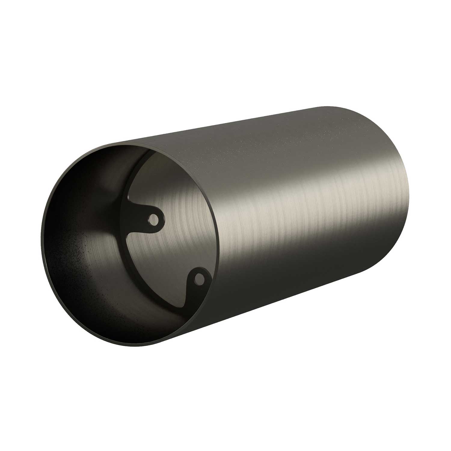 Tub-E12, spotlight pipe with E12 double ferrule socket - Brushed titanium