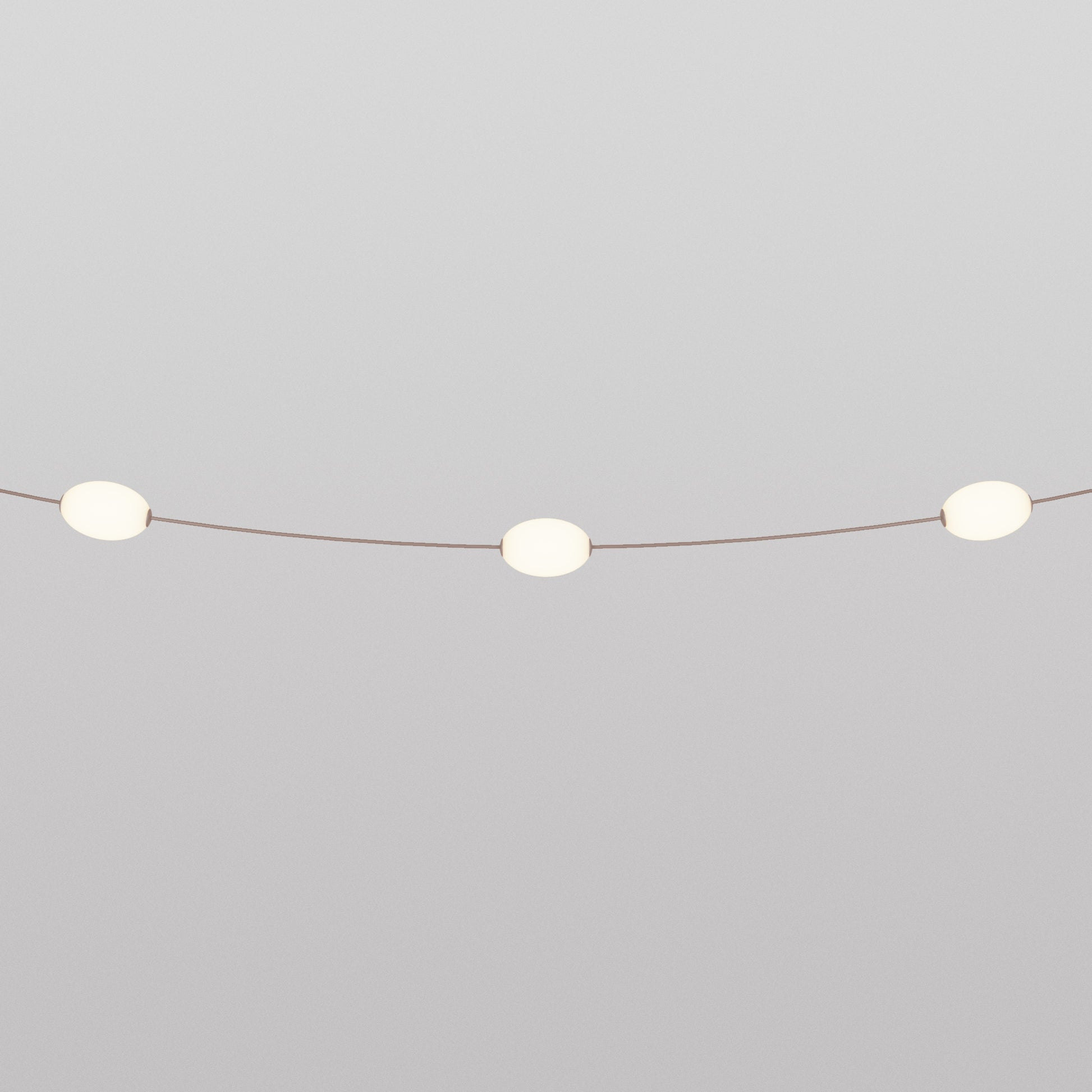 Catena luminosa 3 punti luce da esterno IP67 Desert Brown con spina UK - Marina3