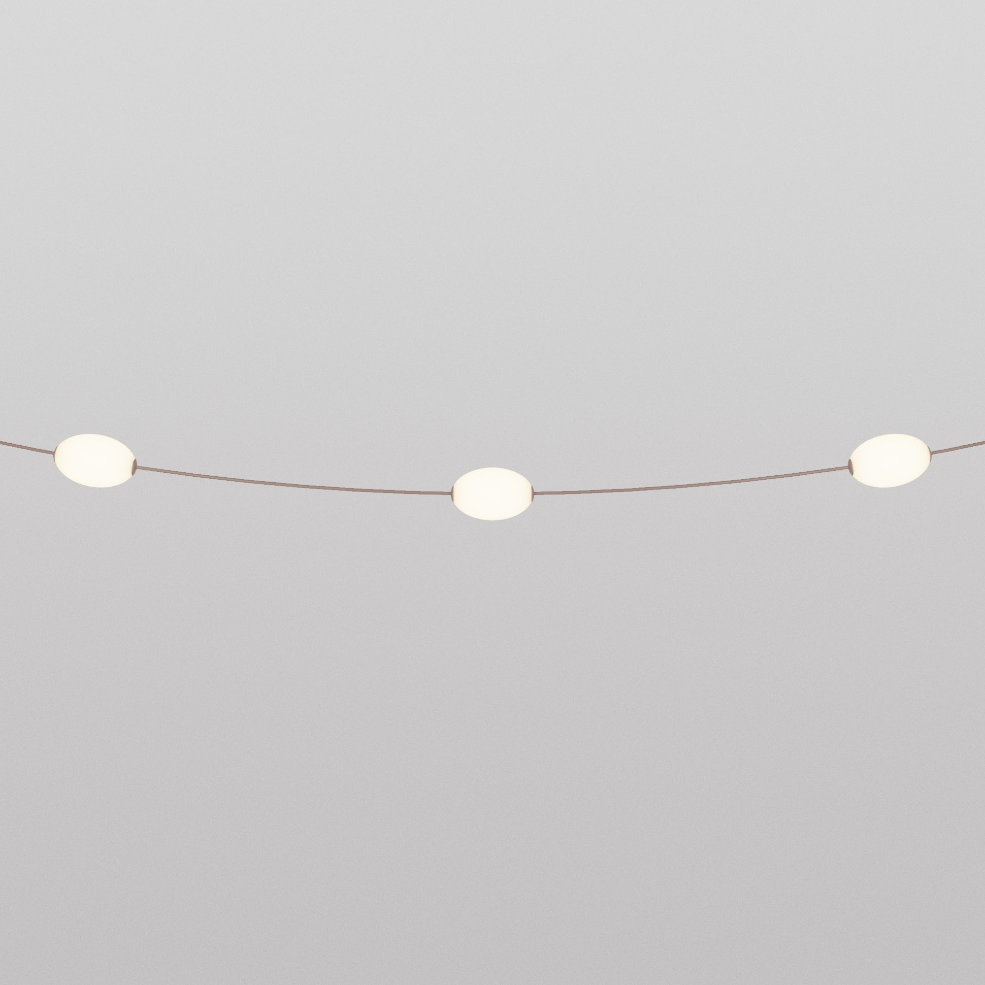 Catena luminosa 3 punti luce da esterno IP67 Desert Brown con spina UK - Marina3