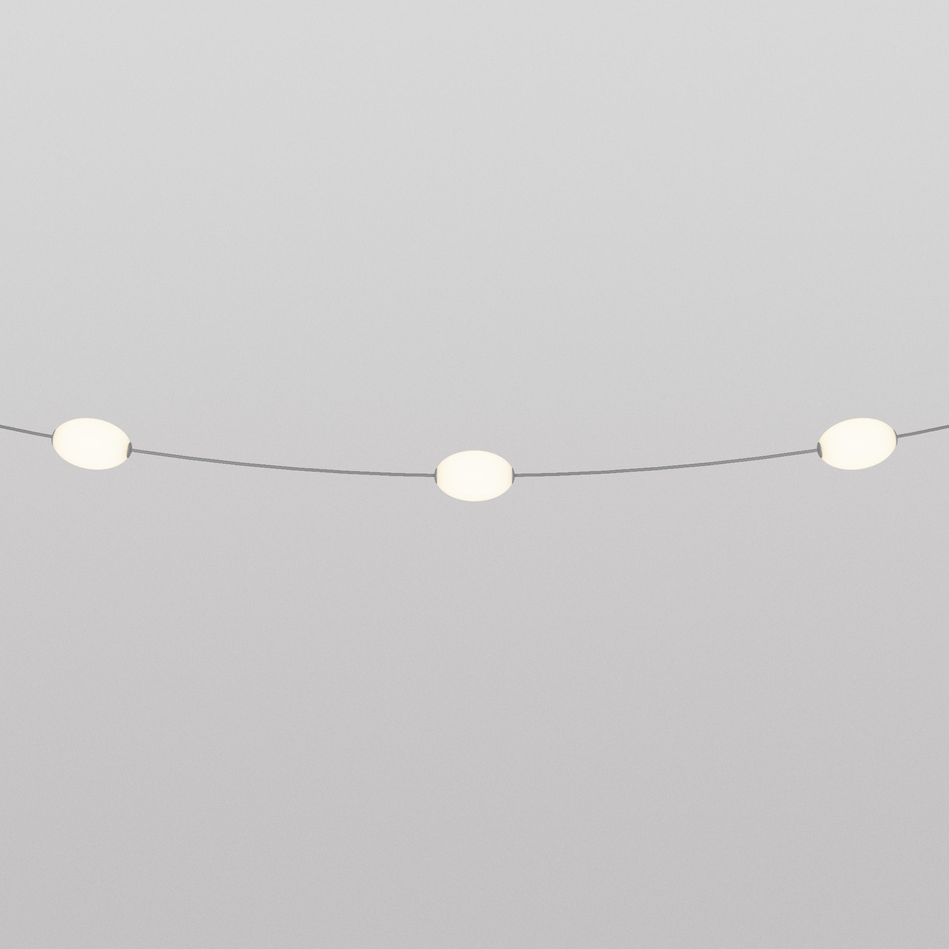 Catena luminosa 3 punti luce da esterno IP67 Grigio con spina UK - Marina3