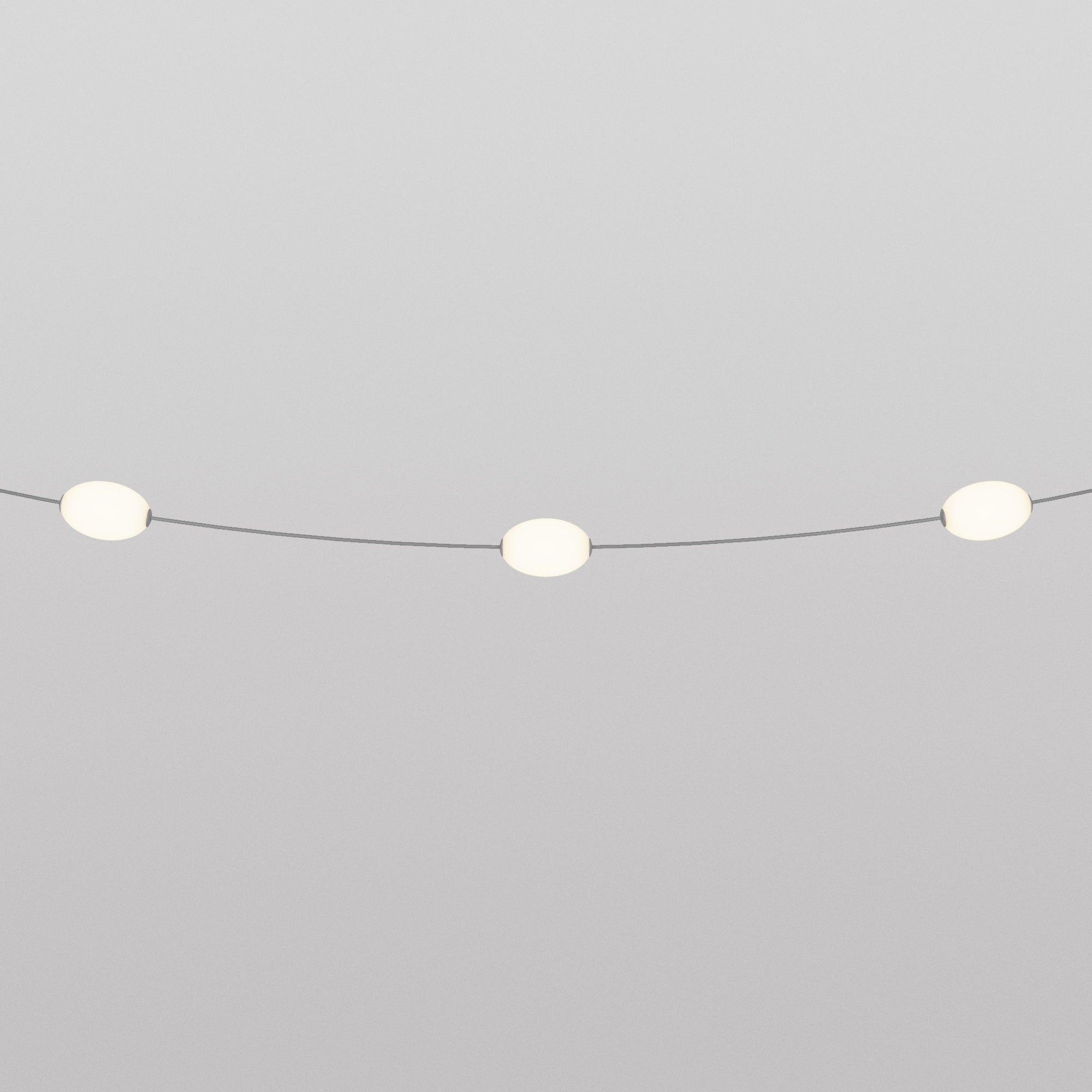 Catena luminosa 3 punti luce da esterno IP67 Grigio con spina UK - Marina3