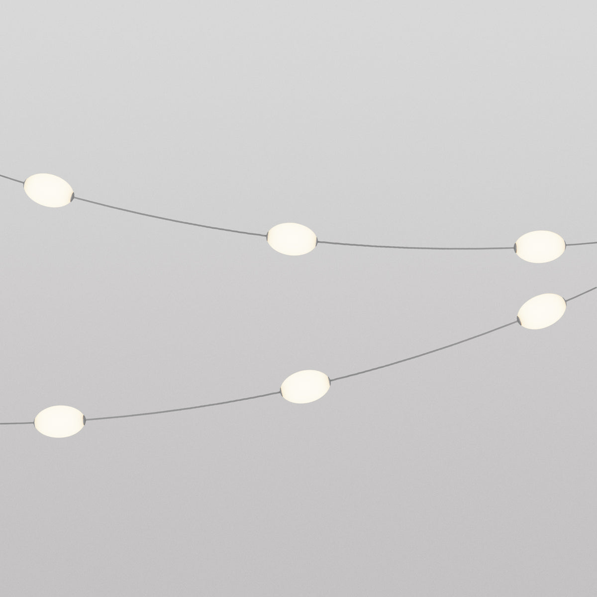 Catena luminosa 6 punti luce da esterno IP67 Grigio con spina UK - Marina6