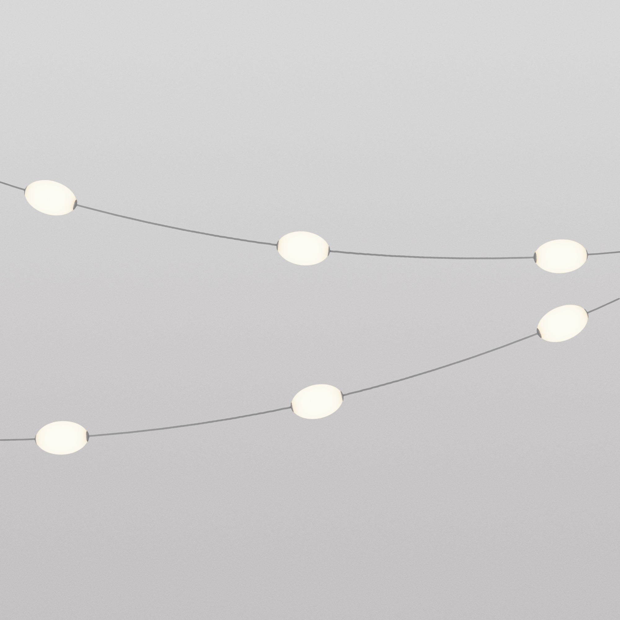 Catena luminosa 6 punti luce da esterno IP67 Grigio con spina UK - Marina6