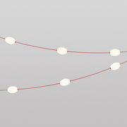 Catena luminosa 6 punti luce da esterno IP67 Rosso stella marina con spina UK - Marina6
