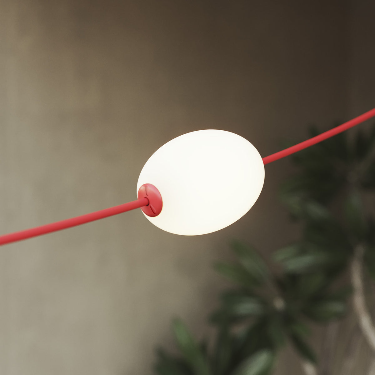 Catena luminosa 6 punti luce da esterno IP67 Rosso stella marina con spina UK - Marina6