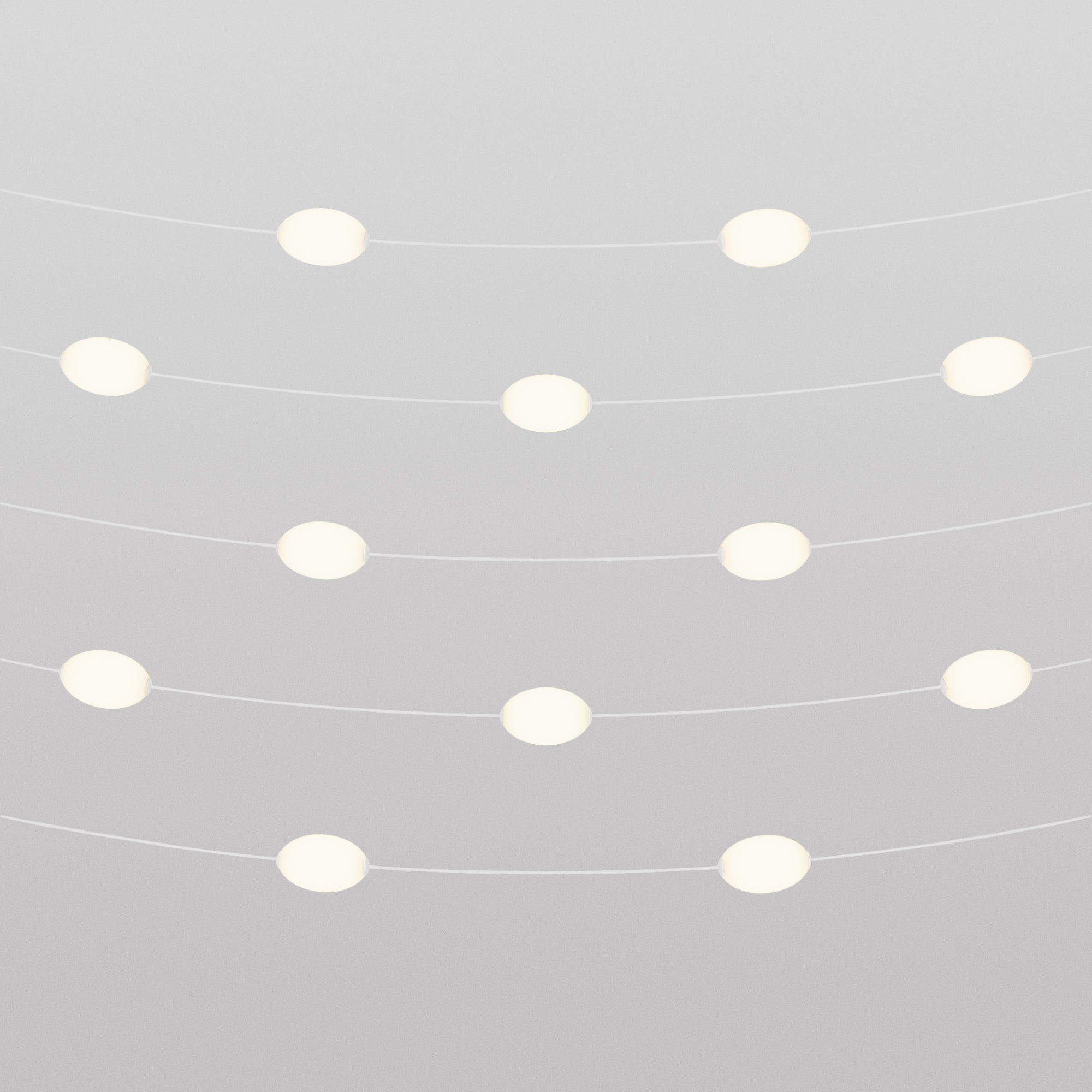 Catena luminosa 12 punti luce da esterno IP67 Bianco sabbia con spina UK - Marina12