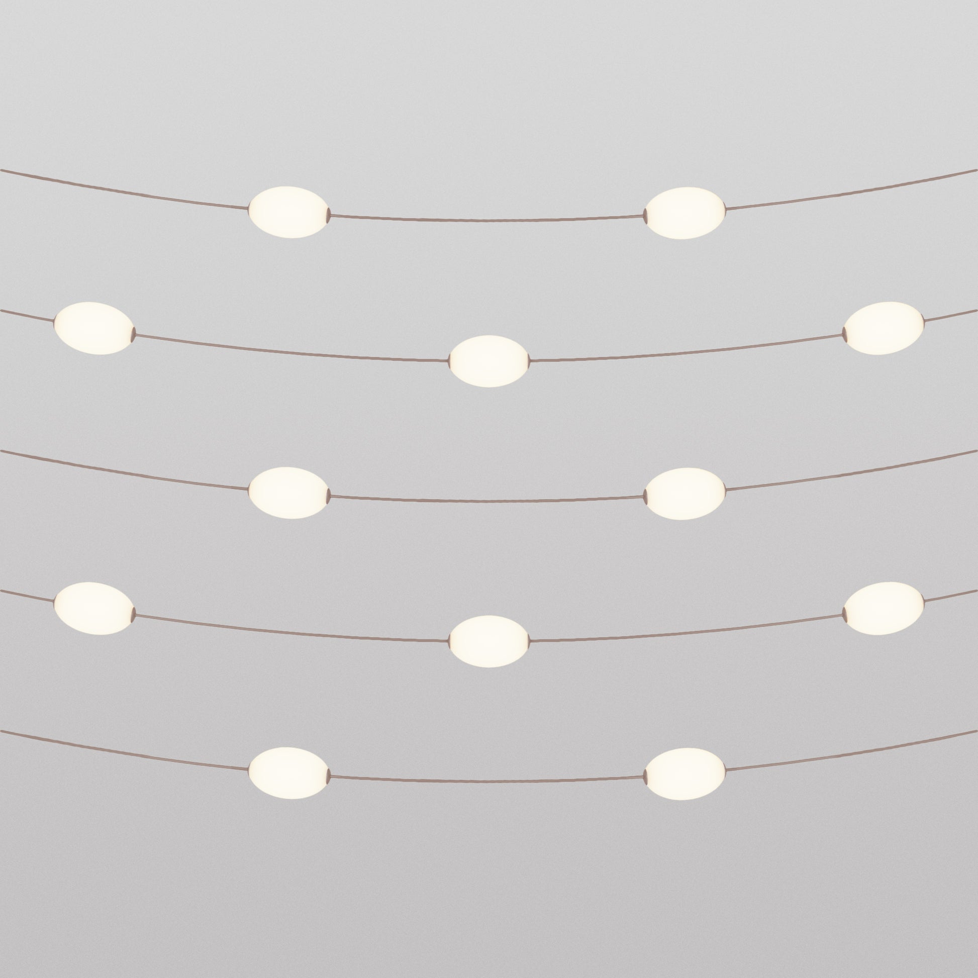 Catena luminosa 12 punti luce da esterno IP67 Desert Brown con spina UK - Marina12
