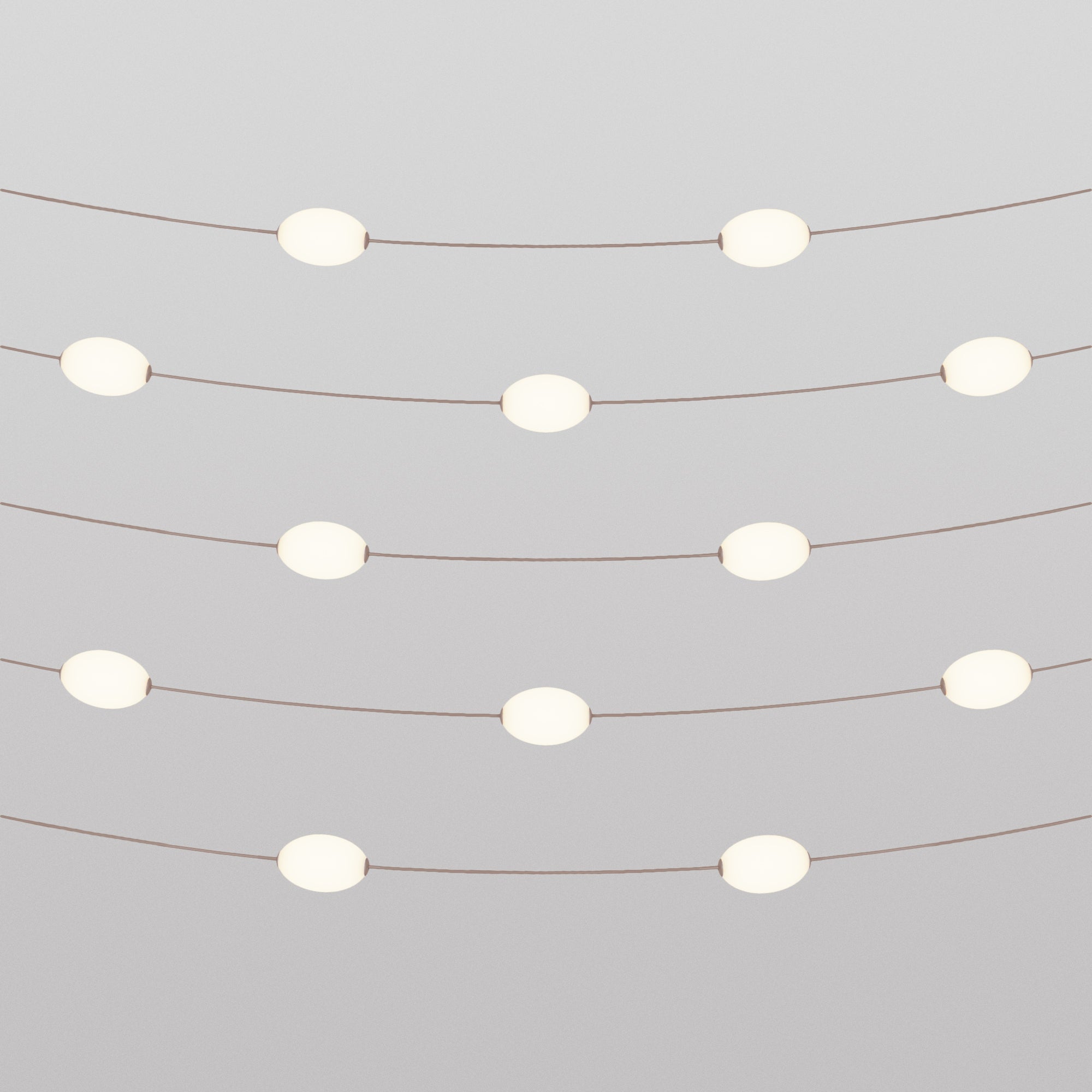 Catena luminosa 12 punti luce da esterno IP67 Desert Brown con spina UK - Marina12
