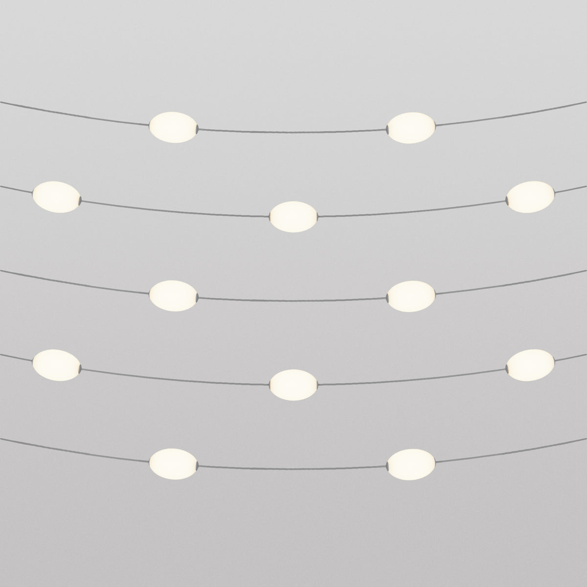 Catena luminosa 12 punti luce da esterno IP67 Grigio con spina UK - Marina12