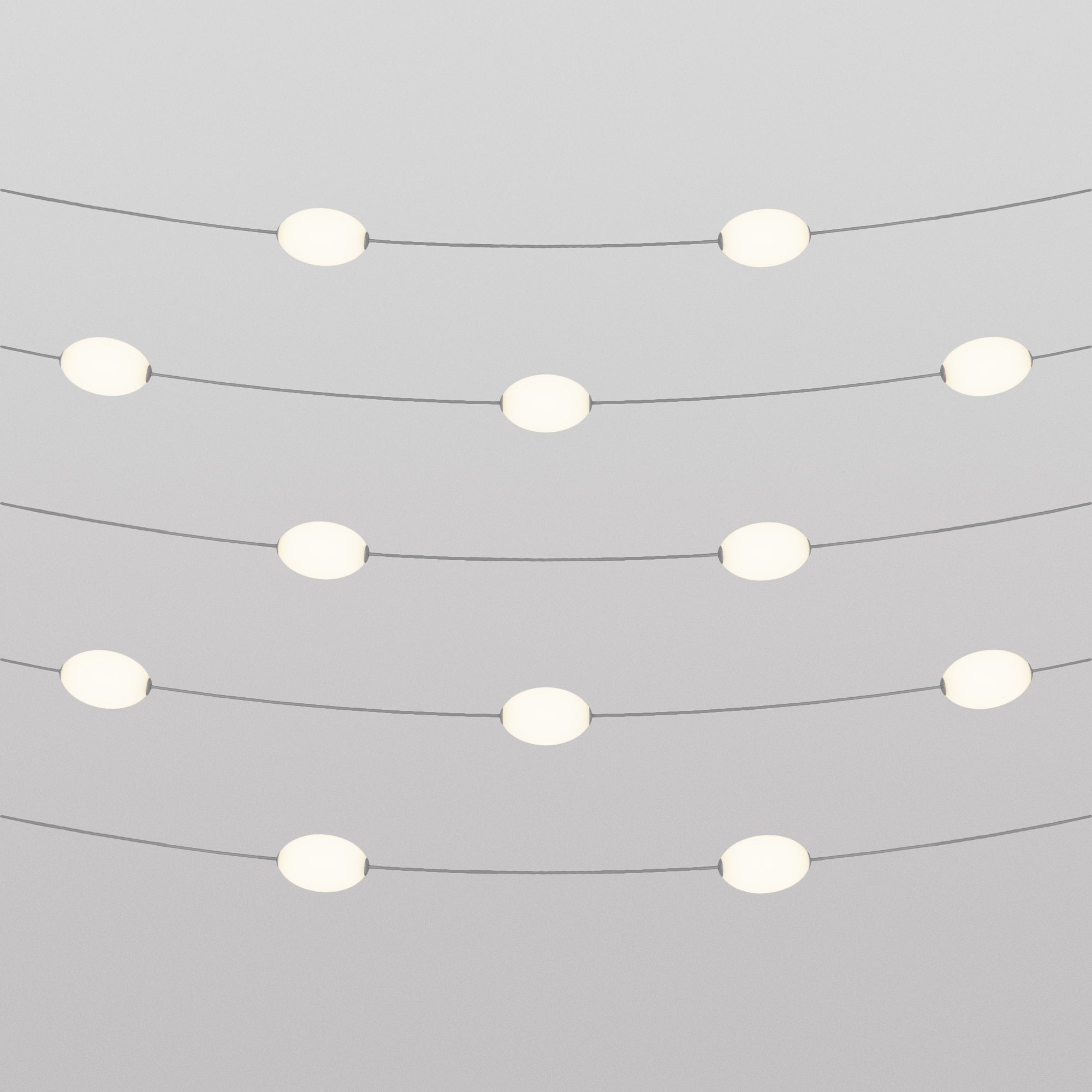 Catena luminosa 12 punti luce da esterno IP67 Grigio con spina UK - Marina12