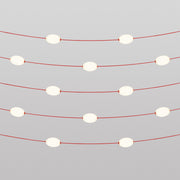 Catena luminosa 12 punti luce da esterno IP67 Rosso stella marina con spina UK - Marina12