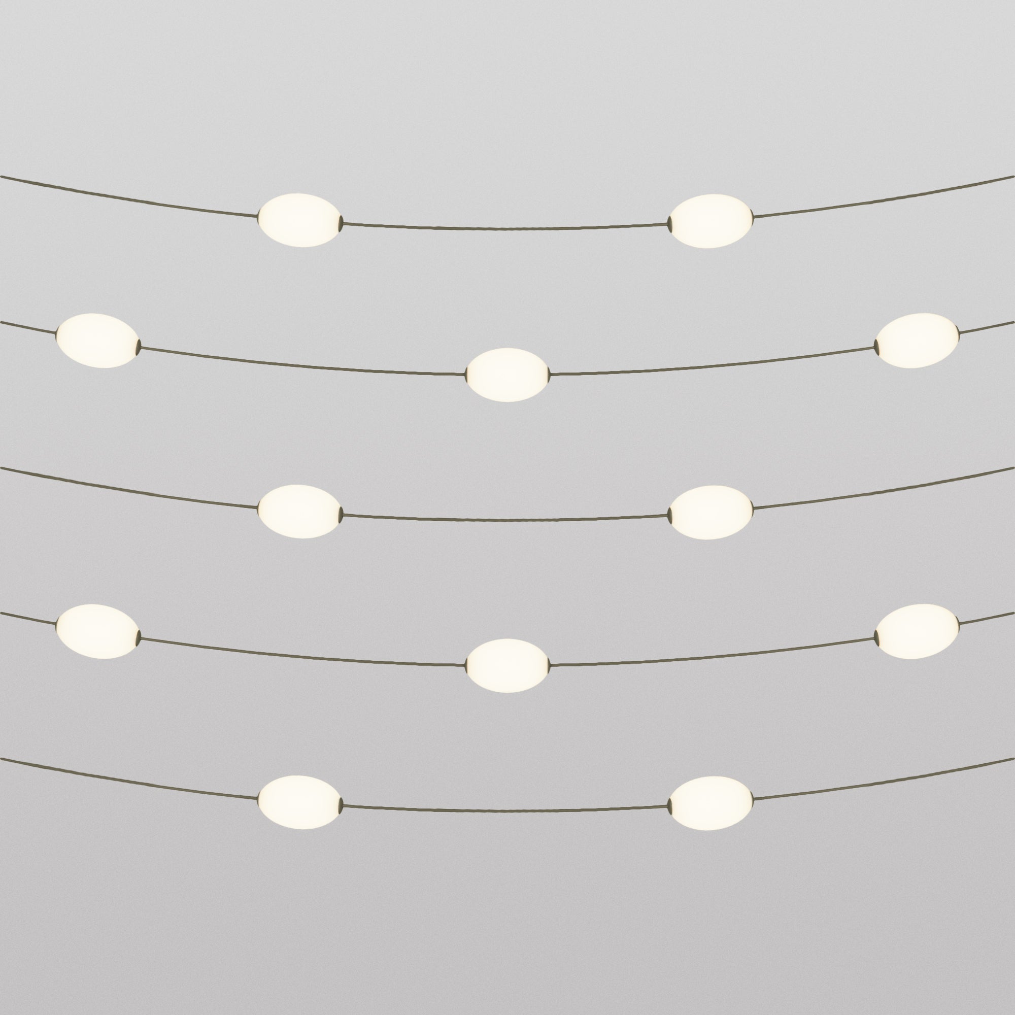 Catena luminosa 12 punti luce da esterno IP67 Verde oliva con spina UK - Marina12