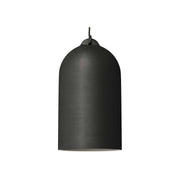 Pendant lamp with textile cable and Bell XL ceramic lampshade - Blackboard