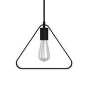 Pendant lamp with textile cable, Duedì Apex lampshade and metal details - Black