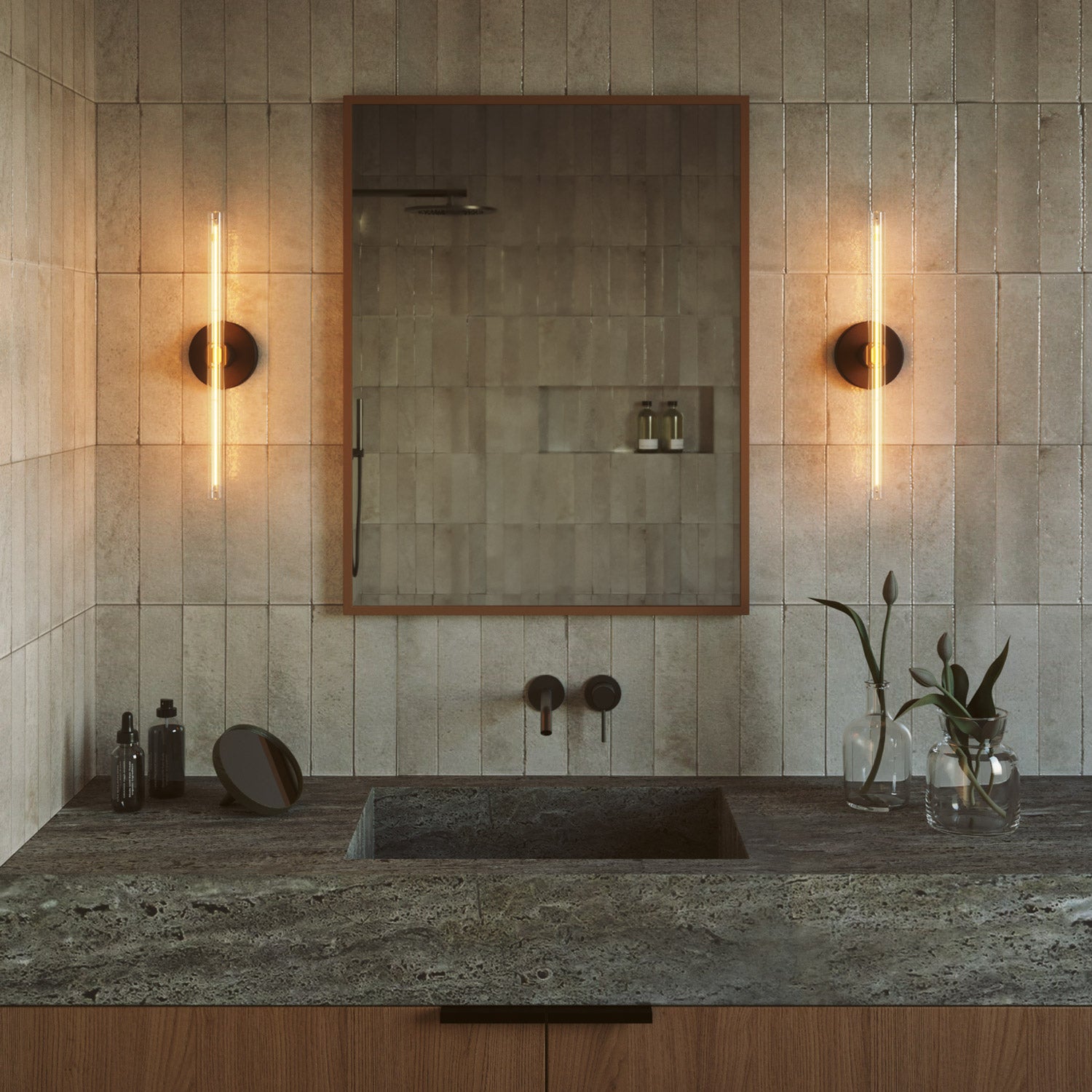 Montaje de pared o techo Fermaluce Esse14 para bombilla LED S14d - Negro