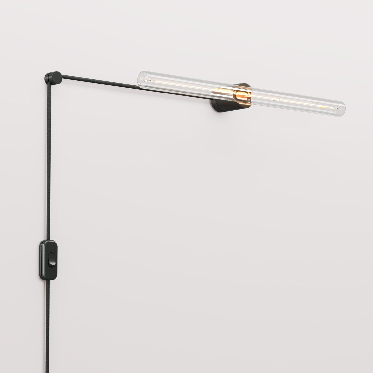 Lámpara enchufable Spostaluce Esse14 con portalámparas S14d - Negra