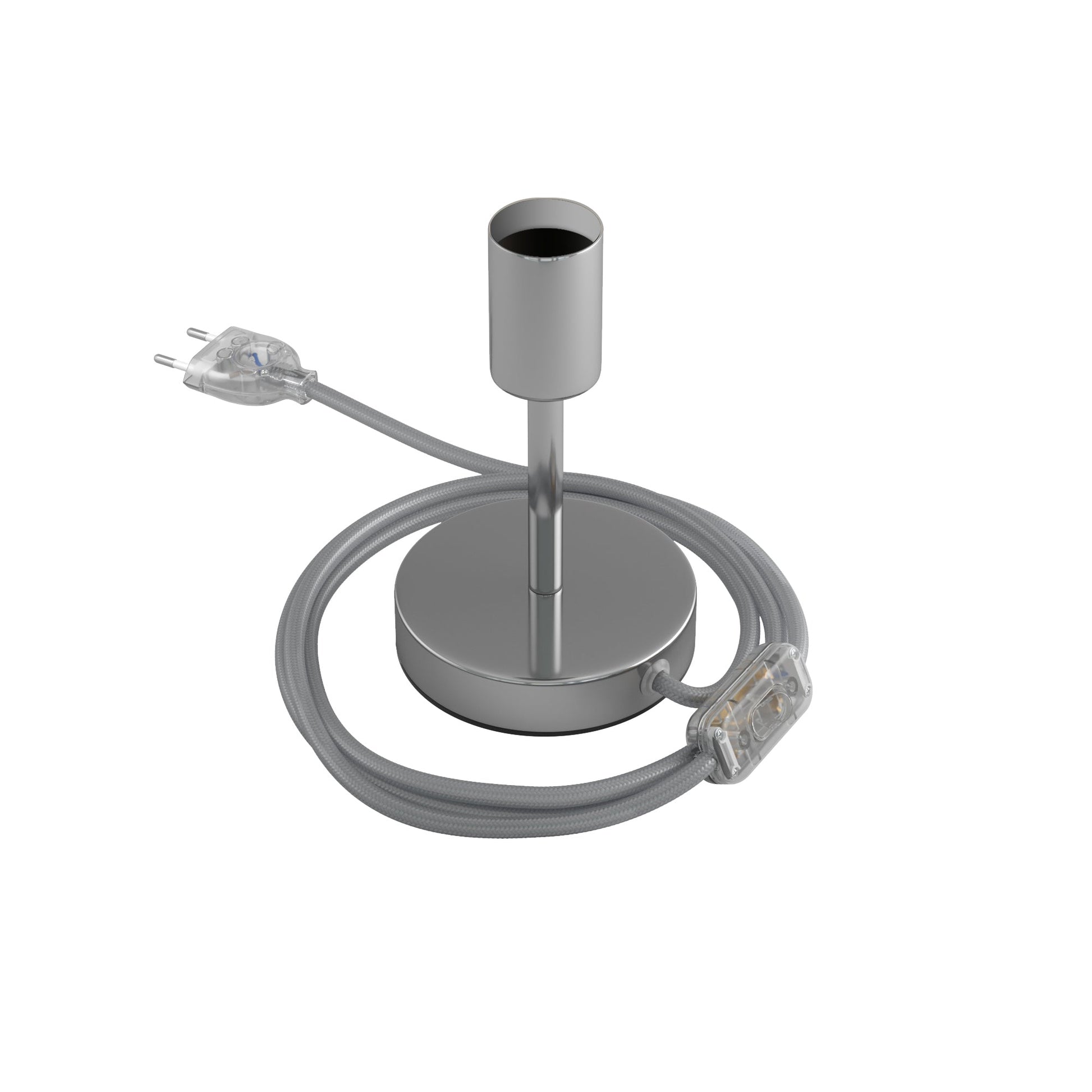 Alzaluce - Lampada da tavolo in metallo - Cromo 10 cm