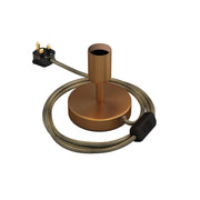 Alzaluce - Lampada da tavolo in metallo e spina UK - Bronzo satinato 5 cm