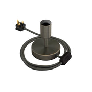 Alzaluce - Lampada da tavolo in metallo e spina UK - Titanio satinato 5 cm